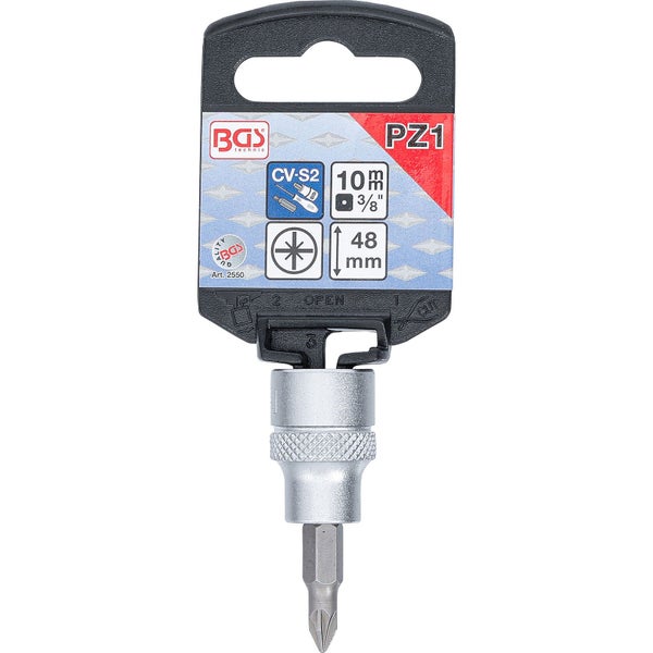 BGS Bit-Einsatz Antrieb Innenvierkant 10 mm (3/8) Kreuzschlitz PZ1 - 2550