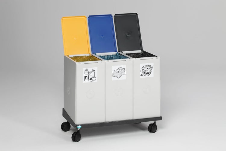PROREGAL Systemrollwagen Für Abfallbehälter Und Wertstoffsammelsystem HxBxT 11 x 101 141 x 41,5 cm Anthrazit