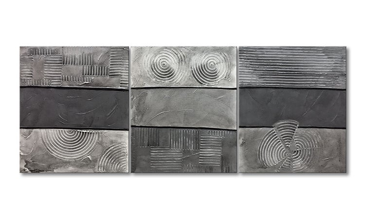 Das Wohnzimmerbild -Stoned Signs- 180x70x2 cm handgemaltes Unikat