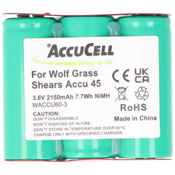 Akku für Wolf Rasenschere Accu 45, ACCU45, 3,6 Volt NiMH 2150mAh