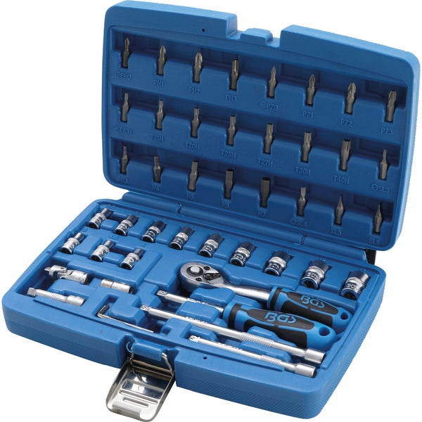 BGS Steckschlüssel-Satz Antrieb 6,3 mm (1/4) 46tlg. - 2144