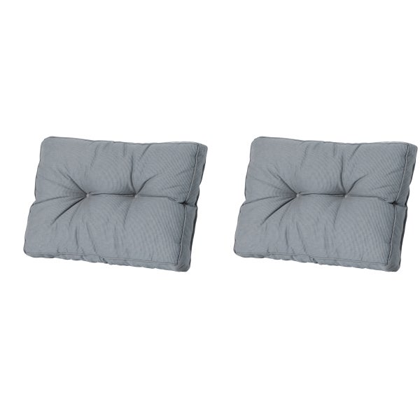 Florance Sitzkissen Rib grau - Ca. 43x60 cm - 2er-Set