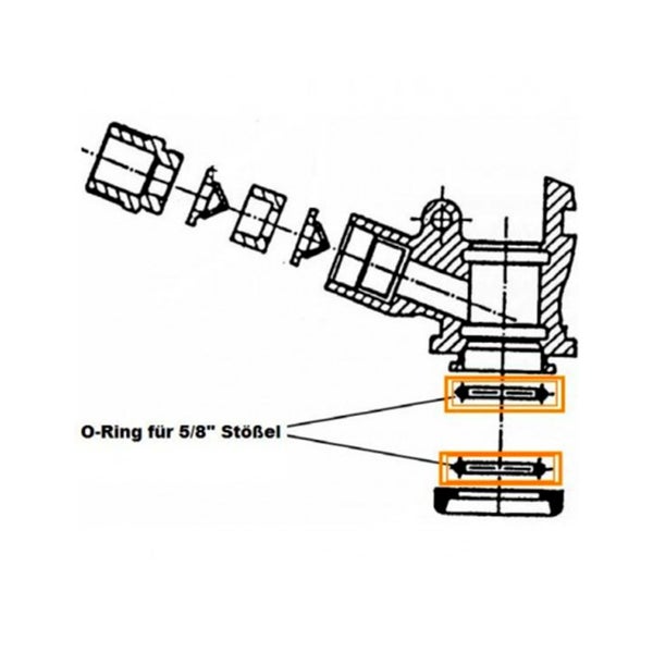 O-Ring, Dichtung für 5/8 Stößel für Keg - Verschluss (Korb-Fitting) (Micro Matic und Hiwi)