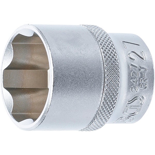 BGS Steckschlüssel-Einsatz Super Lock Antrieb Innenvierkant 12,5 mm (1/2) SW 27 mm - 2427