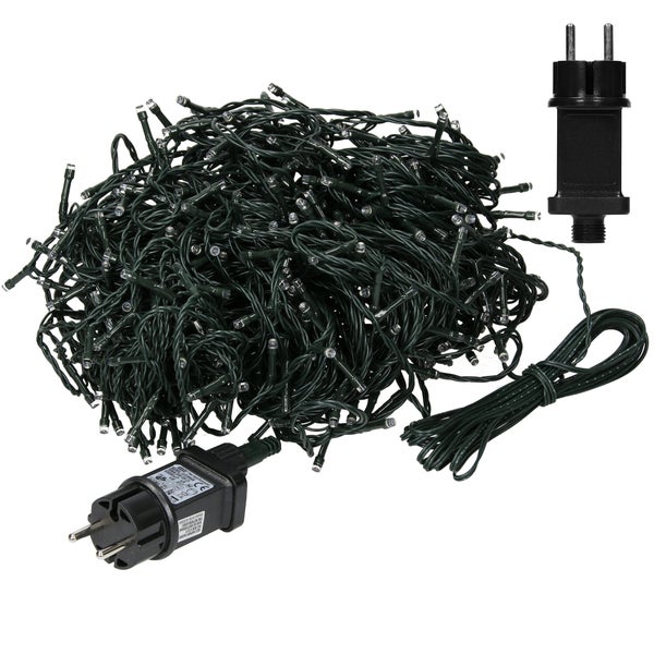 ECD Germany LED Lichterkette 24m mit 320 LEDs Warmweiß, Strombetrieben, IP44 Wasserdicht, Beleuchtung für Innen & Außen, Weihnachtsbeleuchtung Weihnachtsbaum Garten Dekoleuchte Weihnachtsdekoration