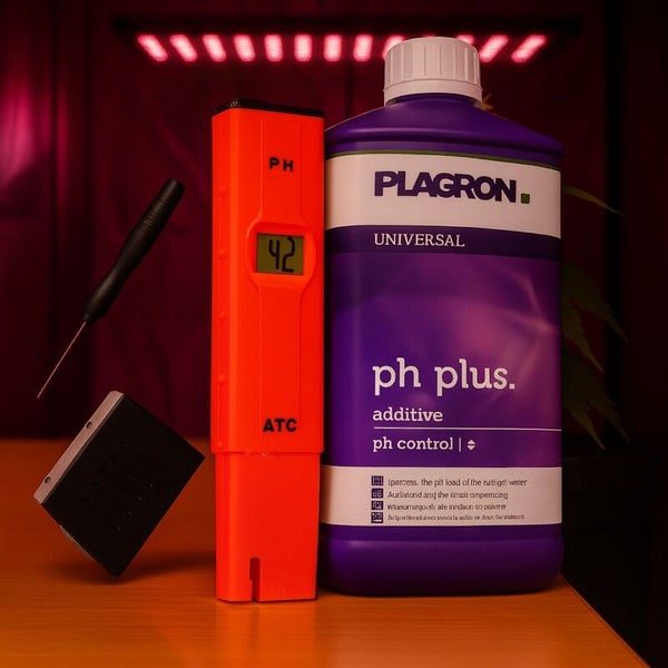 Plagron pH Plus Dünger und pH-Messgerät