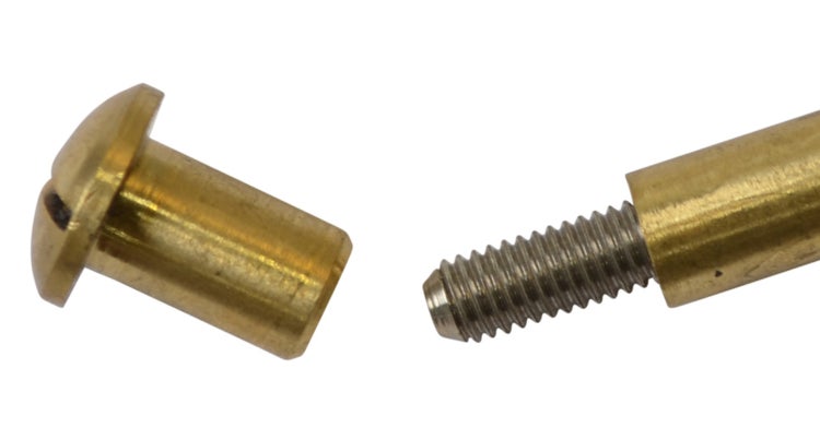 Ersatzteile Teakmöbel Ersatzschraube Messing Hülsenschraube 64-mm 3-teilig