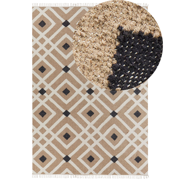Teppich ESENCIK 160 x 230 cm Jute Beige