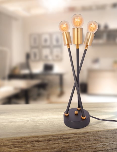 Gold Tischlampe Design Modern Schwarz Tischleuchte Lampe Leuchte | Wohnzimmer Esszimmer Leuchte