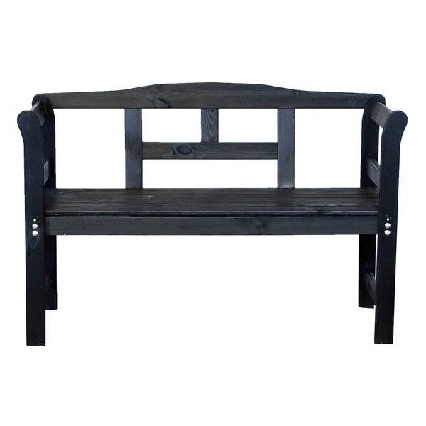 Friesen Gartenbank - Holz - Schwarz - 133 x 40 x 75 cm
