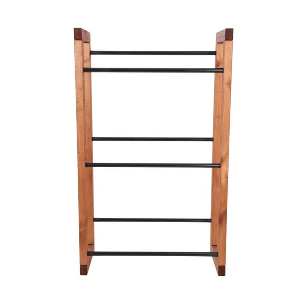 PROREGAL Getränkekistenregal HARZ HxBxT 137x82x35cm 6 Kisten auf 3 Ebenen Massives Kiefernholz Braun geölt