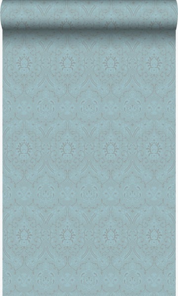 Origin Wallcoverings Tapete Ornamente Eisblau - 53 cm x 10,05 m - 346246