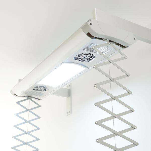 Wäschetrockner zur Deckenmontage mit ausziehbaren Armen