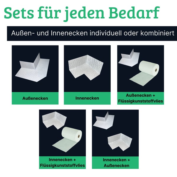 AMF Life Vlies-Ecken, Innen- und Außenecken, weiß 20 Stück