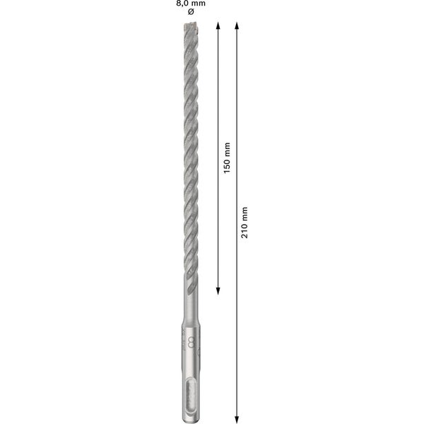Bosch PRO SDS plus-5X Hammerbohrer 8 x 150 x 210 mm - 2608833900