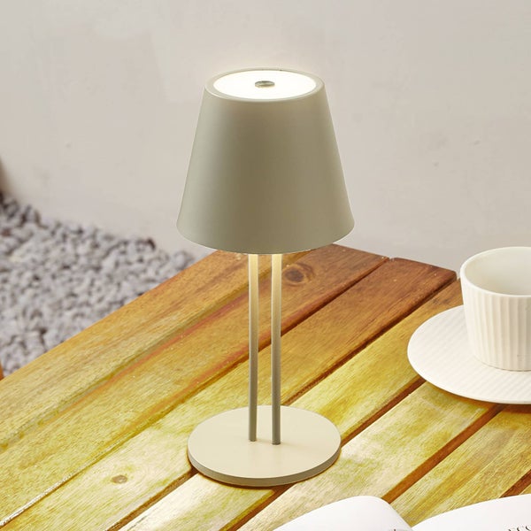 Lindby LED Janea ( Touchdimmer) dimmbar (spritzwassergeschützt (Modern) in Grün aus Metall (1 flammig, ) Touch Lampe