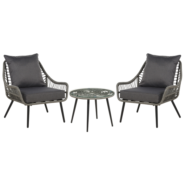 Gartenmöbelset mit zwei Sesseln und einem Tisch