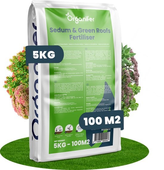 Organifer Dünger für Sedum und Gründächer, 5 Kilogramm Packung