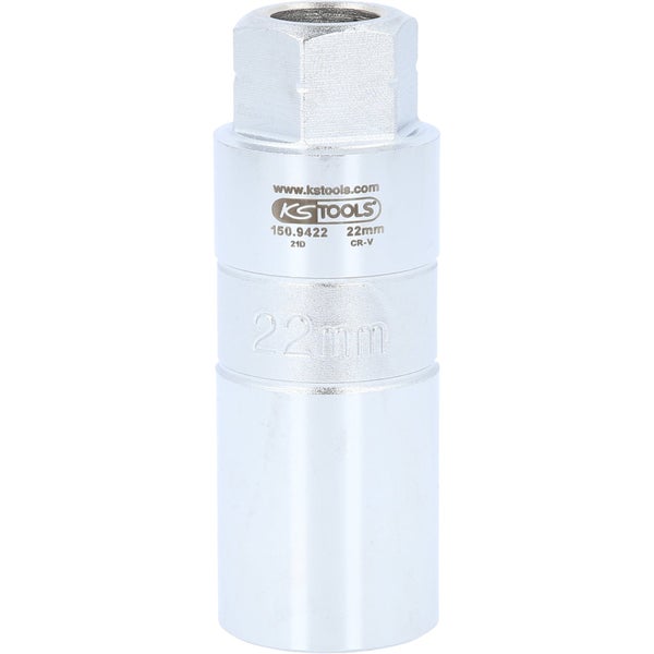 Spezialnuss für Federbeineinsätze mit Größenangabe am Auto