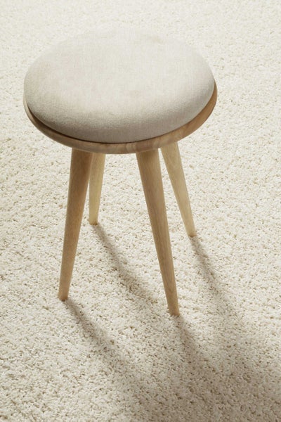 Teppich Creme Weiß Hochflor Gino Homie Living 80x230 cm