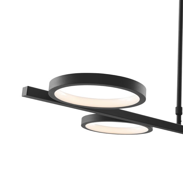 Moderne Hängelampe schwarz inkl. LED 3-stufig dimmbar 5-flammig - Vivé
