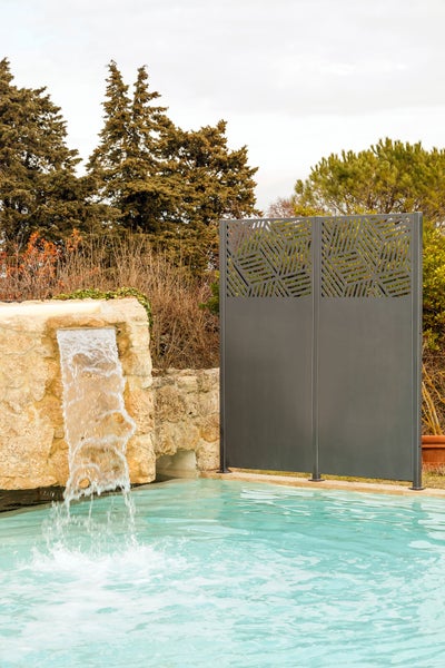 Sichtschutzwand ELEO Rienza 60 x 158 cm - Metall pulverbeschichtet anthrazit