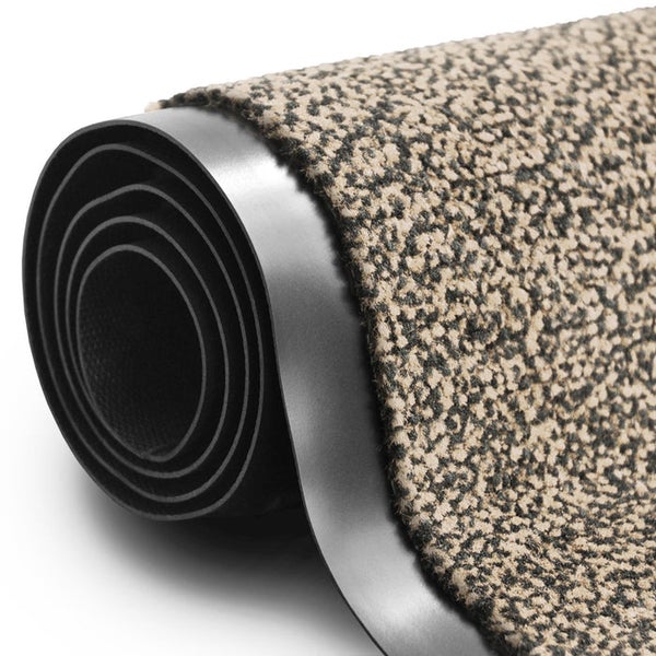 FLOORDIREKT Schmutzfangmatte SKY - Türvorleger für innen und außen - Rutschfest - 120  x 600 cm - Ocker-Schwarz