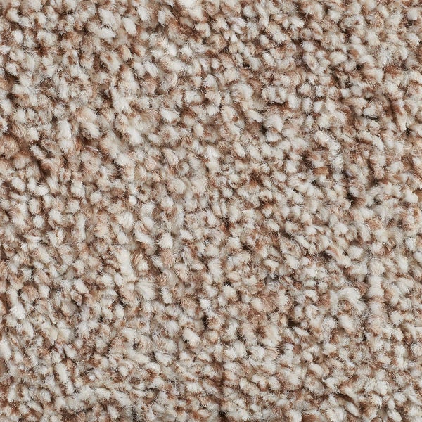 Teppichboden beige Meterware auch für Treppen und Stuhlrollen Velours Auslegware weich 500 cm Breite (Meterware)