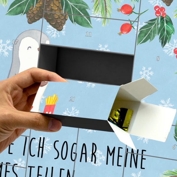 Mr. & Mrs. Panda Befüllbarer Adventskalender Pinguin Pommes - Blau Pastell