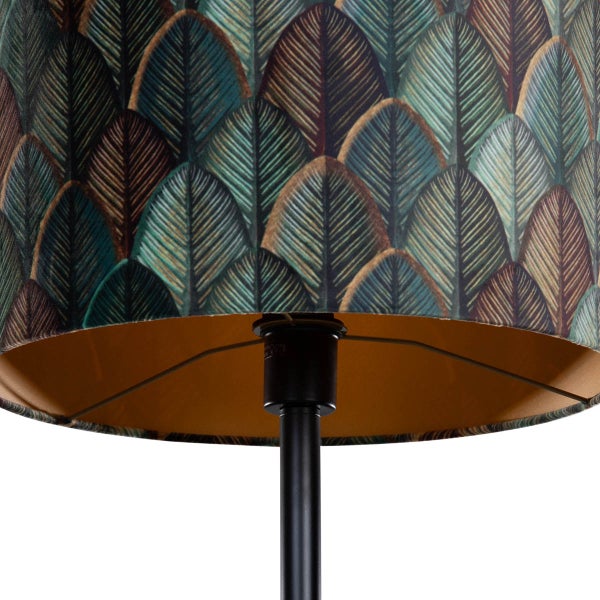 Stehlampe mit Blattmuster