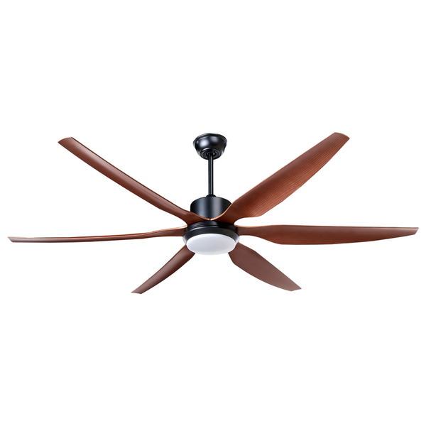 Deckenventilator mit sechs Flügeln und integrierter Leuchte