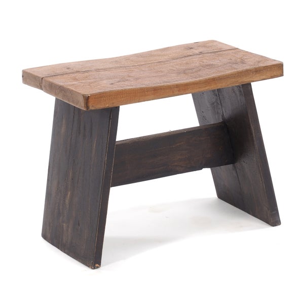 Hocker SCHEMEL 40 Mahagoni Massivholz 04 schwarz-natur