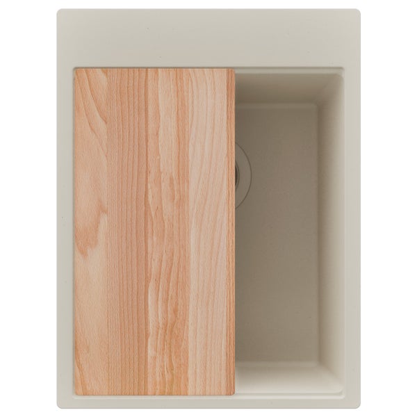 Spüle aus Verbundwerkstoff mit Schneidebrett