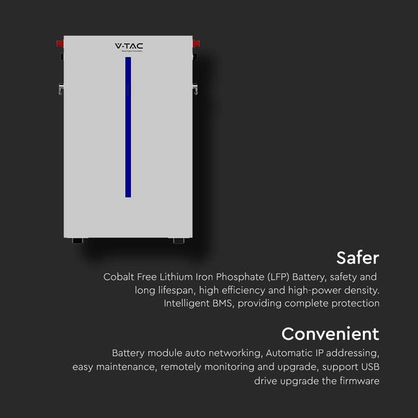 V-TAC Batterie mit Lithium-Eisenphosphat