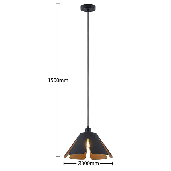 Lucande Pendelleuchte Jemmily (Design, Modern) in Schwarz aus Aluminium (1 flammig E14) - Design-Hängeleuchte Esstischlampe Hängelampe Hängeleuchte Wohnzimmerleuchte