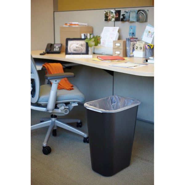 PROREGAL Rubbermaid Rechteckiger Abfallbehälter 39 Liter HxBxT 50,5 x 27,9 x 38,7 cm Polyethylen Schwarz