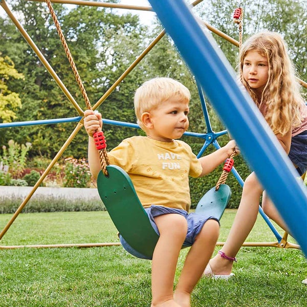 Home Deluxe - Schaukel MATTI - elastische Sitzfläche, witterungsbeständig I Kletterturm Reckstangen Kinderspielzeug