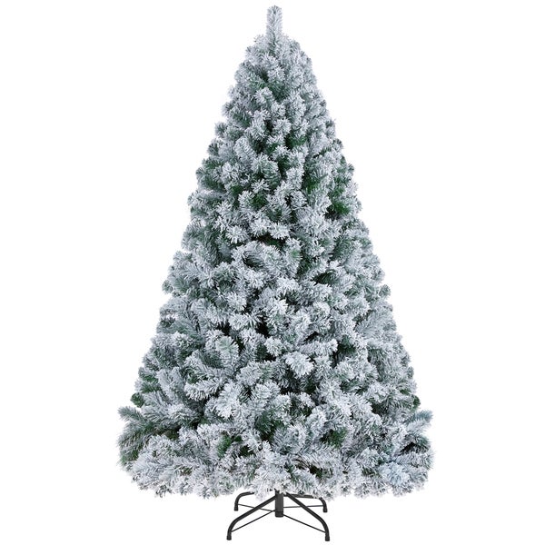 Yaheetech Künstlicher Weihnachtsbaum mit Schnee , Weiß