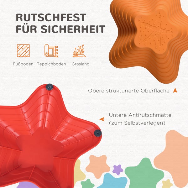 Outsunny Flußsteine, 11ER Balance-Steine, 40,5L x 40,5B x 20H cm, PP, Gelb