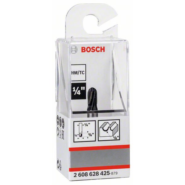 Bosch Hohlkehlfräser 1/4 R1 3,2 mm Ø 9,5 mm L 9,2 mm G 40 mm - 2608628425