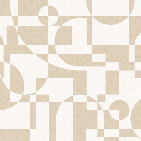Grafisches Tapetenmuster mit Kreisen und Quadraten