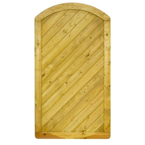 Gartentor aus Holz mit Rundbogen