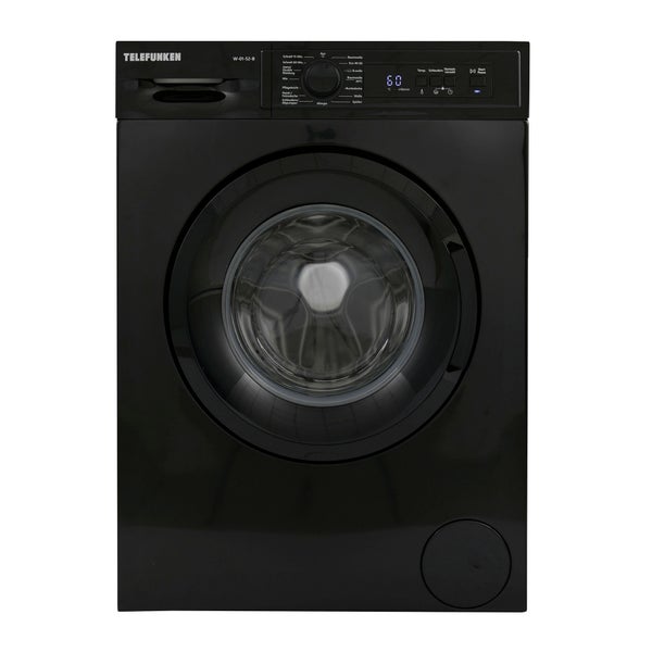 Telefunken Waschmaschine 5kg 1000 U/Min. Frontlader Schontrommel Überlaufschutz 15 Programme W-01-52-B schwarz