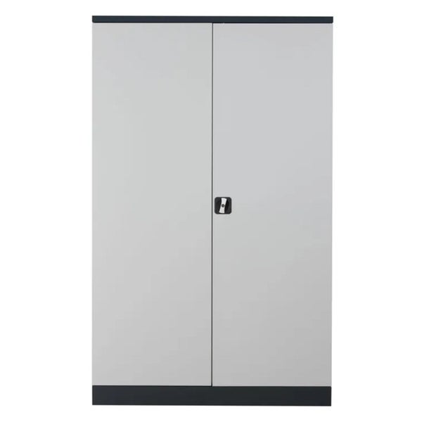 PROREGAL Stahlschrank Bee 4 Fachböden HxBxT 195 x 92 x 60 cm Pulverbeschichtetes & Verstärktes Fachbodenmaterial Schwarz & Grau