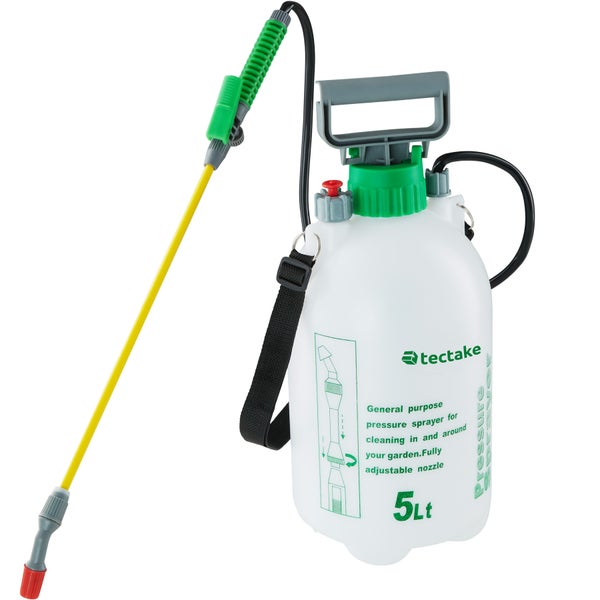 Drucksprüher tectake  leichte Reinigung 5 Liter weiß