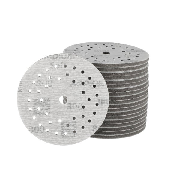 Mirka Iridium Soft Schleifscheiben Ø 125 mm / Korn P800 / Klett Multifit / 20 Stück / schaumbasiertes Schleifmittel für präzises Trockenschleifen, Klarlackschliff, Finish