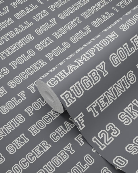 Tapetenrolle mit Sportmotiv