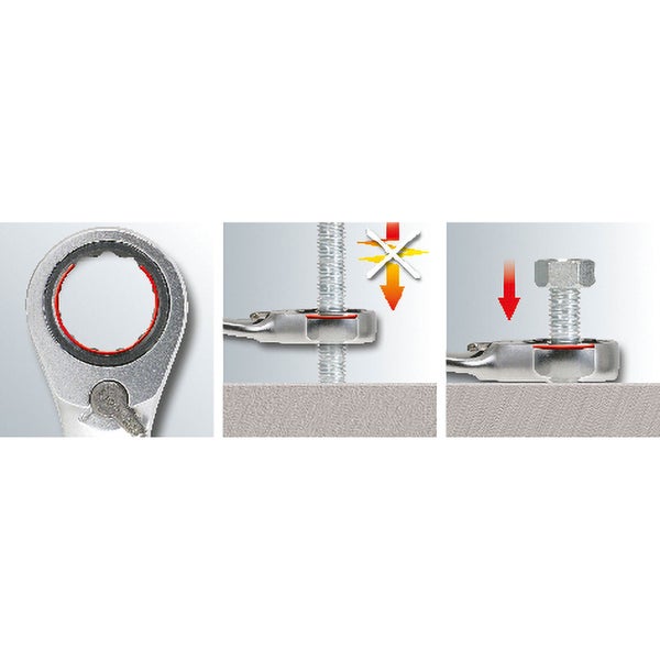 KS TOOLS GEARplus RINGSTOP-Ratschenringmaulschlüssel-Satz abgewinkelt 5tlg. - 503.4955