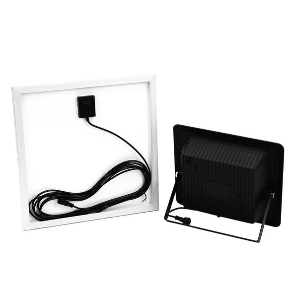 Solarpanel mit LED-Strahler und Anschlusskabel