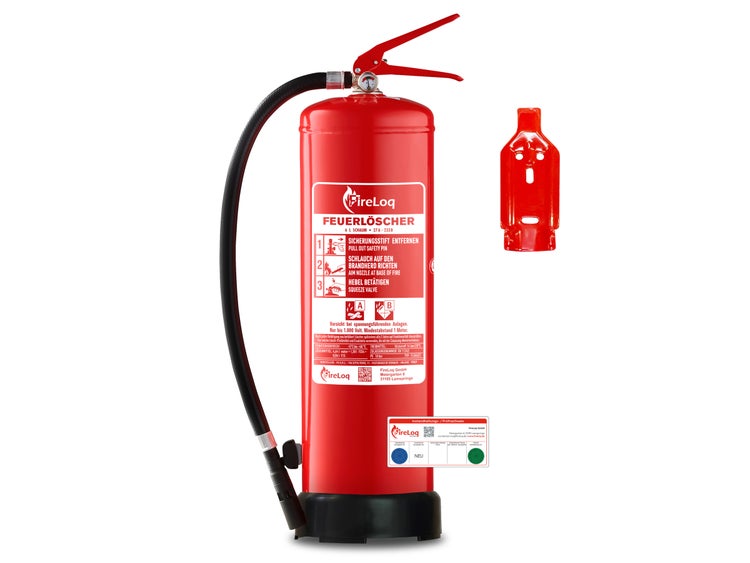 Feuerlöscher mit Wandhalterung